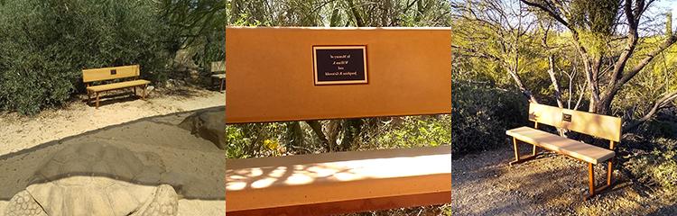 Three Memorial Benches on grounds